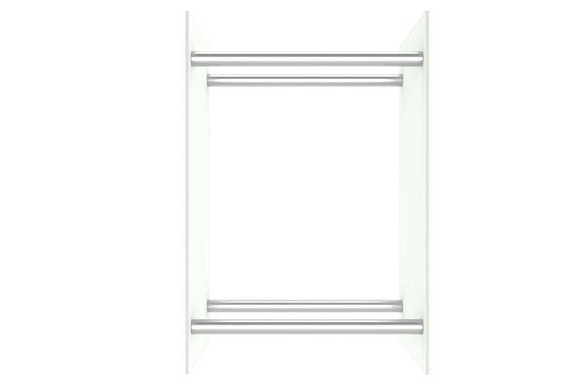 vidaXL 282830 Firewood Rack White 40x35x60cm Glass vidaXL 282830 Firewood Rack White 40x35x60cm Glass