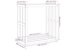 vidaXL 822627 Outdoor Log Holder White 108x52x106cm Solid Wood Pine vidaXL 822627 Outdoor Log Holder White 108x52x106cm Solid Wood Pine