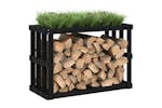 vidaXL 822635 Outdoor Log Holder Black 108x52x74cm Solid Wood Pine vidaXL 822635 Outdoor Log Holder Black 108x52x74cm Solid Wood Pine