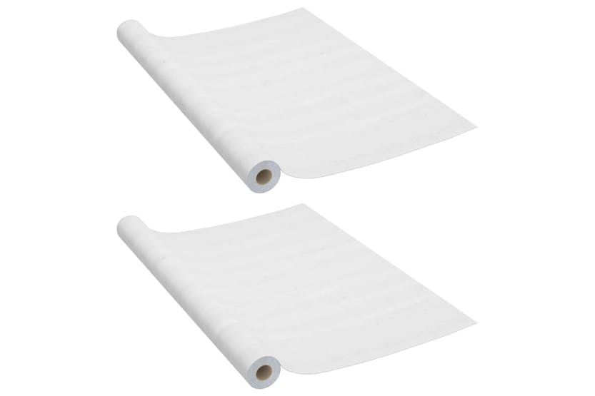 vidaXL 3059647 Self-adhesive Furniture Films 2 Pcs White Wood 500x90cm Pvc vidaXL 3059647 Self-adhesive Furniture Films 2 Pcs White Wood 500x90cm Pvc