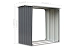 vidaXL 44858 Garden Log Storage Shed Galvanised Steel 172x91x154cm Grey vidaXL 44858 Garden Log Storage Shed Galvanised Steel 172x91x154cm Grey