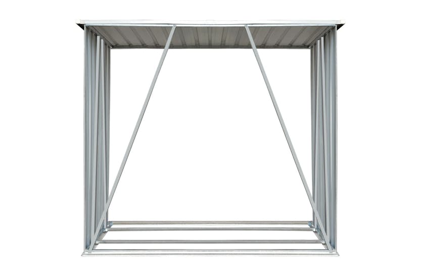 vidaXL 44959 Garden Log Storage Shed Galvanised Steel 163x83x154cm Grey vidaXL 44959 Garden Log Storage Shed Galvanised Steel 163x83x154cm Grey