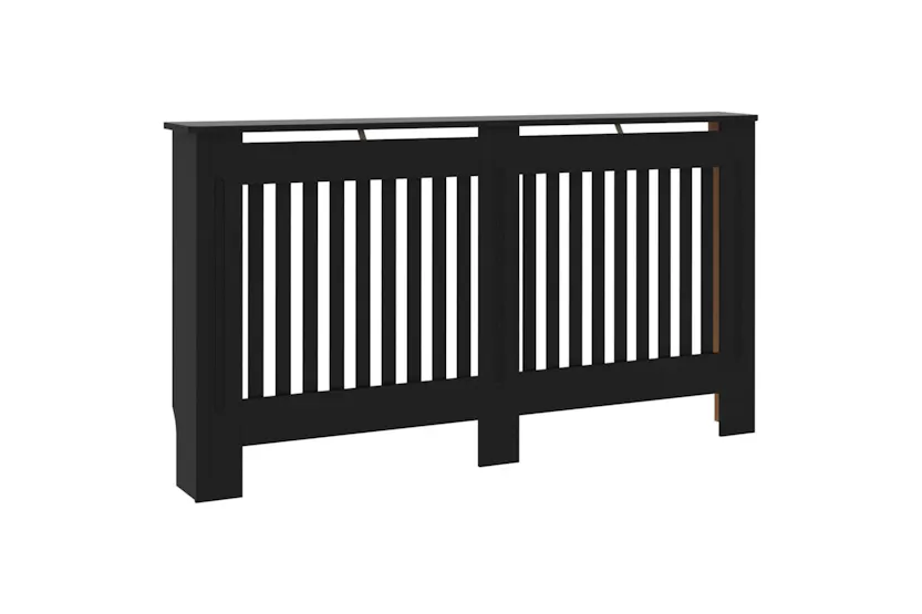 vidaXL Radiator Cover Black 152x19x81.5cm Mdf vidaXL Radiator Cover Black 152x19x81.5cm Mdf