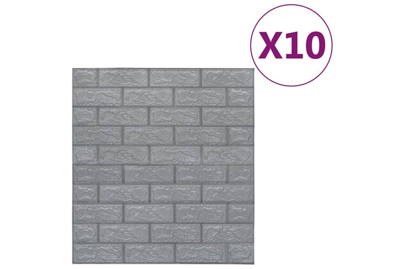 vidaXL 150721 3d Wallpaper Bricks Self-adhesive 10 Pcs Anthracite vidaXL 150721 3d Wallpaper Bricks Self-adhesive 10 Pcs Anthracite