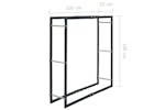 vidaXL 286288 Firewood Rack Black 100x25x100cm Steel vidaXL 286288 Firewood Rack Black 100x25x100cm Steel