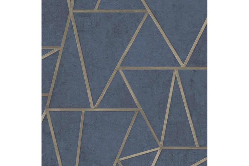 Dutch Wallcoverings 426230 Wallpaper Triangles Petrol Blue And Gold Dutch Wallcoverings 426230 Wallpaper Triangles Petrol Blue And Gold