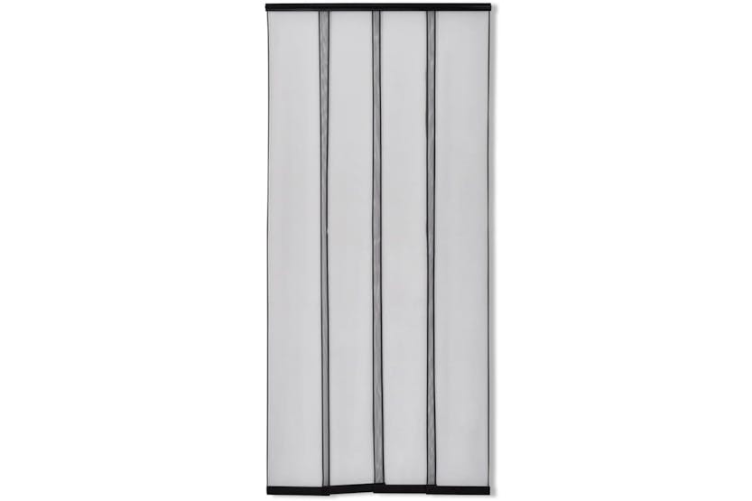 vidaXL 141127 Insect Door Screen 4-piece Mesh Curtain 220 X 100cm Black Polyester vidaXL 141127 Insect Door Screen 4-piece Mesh Curtain 220 X 100cm Black Polyester