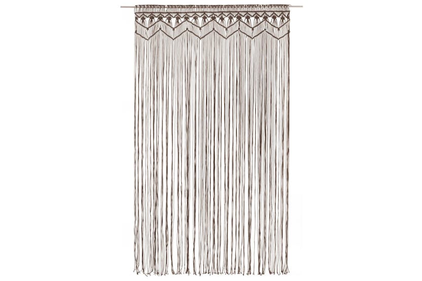 vidaXL 323982 Macrame Curtain Taupe 140x240cm Cotton vidaXL 323982 Macrame Curtain Taupe 140x240cm Cotton