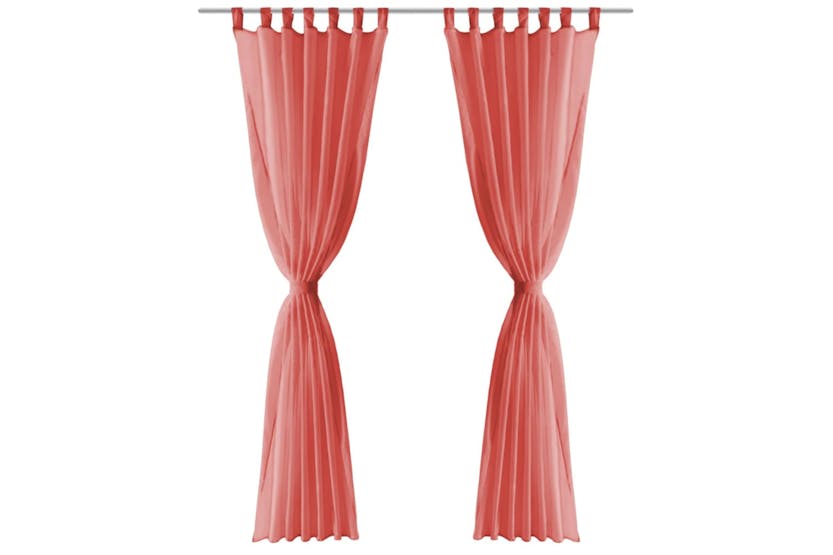 vidaXL 132251 Voile Curtains 2 Pcs 140x175cm Red vidaXL 132251 Voile Curtains 2 Pcs 140x175cm Red