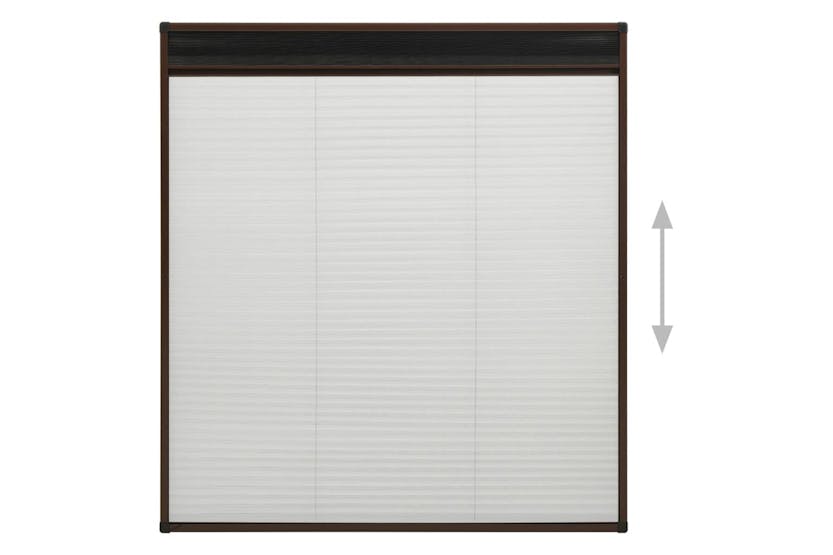 vidaXL 148657 Plisse Insect Screen For Windows Aluminium Brown 130x100cm vidaXL 148657 Plisse Insect Screen For Windows Aluminium Brown 130x100cm