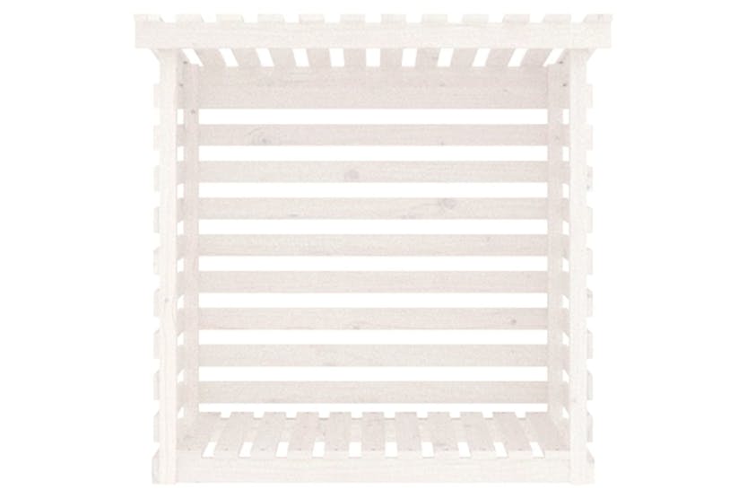vidaXL 822223 Firewood Rack White 108x73x108cm Solid Wood Pine vidaXL 822223 Firewood Rack White 108x73x108cm Solid Wood Pine