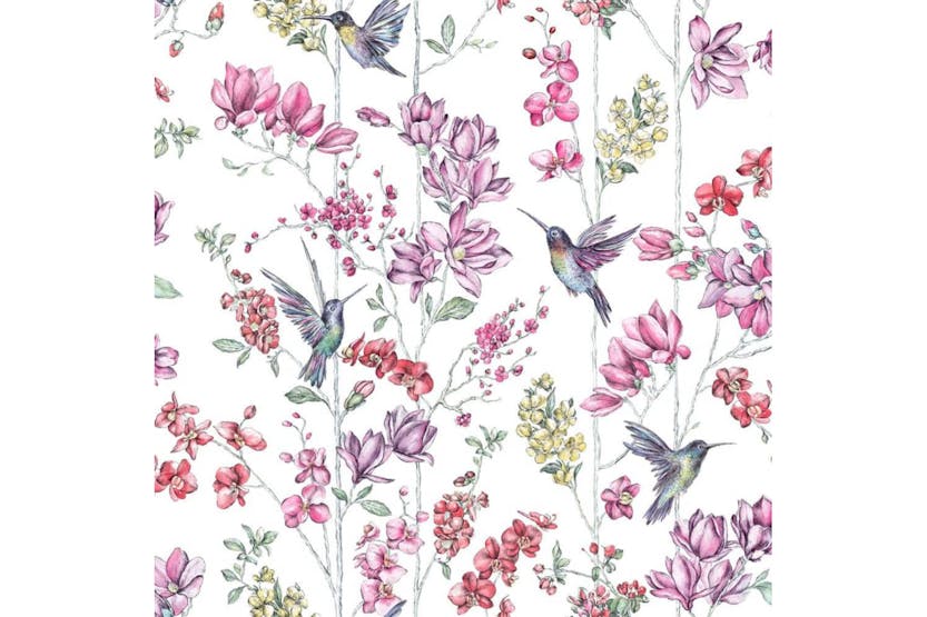 Dutch Wallcoverings 426216 Wallpaper Hummingbird Pink Dutch Wallcoverings 426216 Wallpaper Hummingbird Pink