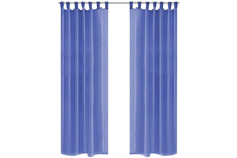 vidaXL 132245 Voile Curtains 2 Pcs 140x175cm Royal Blue vidaXL 132245 Voile Curtains 2 Pcs 140x175cm Royal Blue