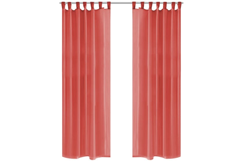vidaXL 132251 Voile Curtains 2 Pcs 140x175cm Red vidaXL 132251 Voile Curtains 2 Pcs 140x175cm Red