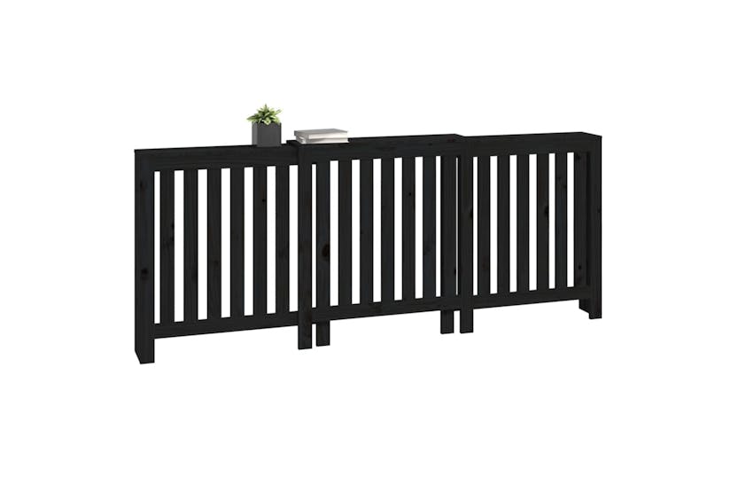 vidaXL 822590 Radiator Cover Black 210x21x85cm Solid Wood Pine vidaXL 822590 Radiator Cover Black 210x21x85cm Solid Wood Pine