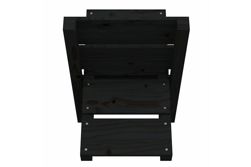 vidaXL 822451 Log Holder Black 47x39.5x48cm Solid Wood Pine vidaXL 822451 Log Holder Black 47x39.5x48cm Solid Wood Pine