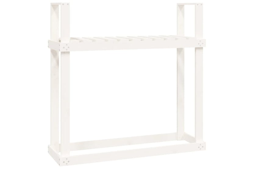 vidaXL 823858 Firewood Rack White 110x35x108.5cm Solid Wood Pine vidaXL 823858 Firewood Rack White 110x35x108.5cm Solid Wood Pine