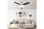 vidaXL 51491 Ceiling Fan With Light And Remote Control 108cm Dark Brown vidaXL 51491 Ceiling Fan With Light And Remote Control 108cm Dark Brown