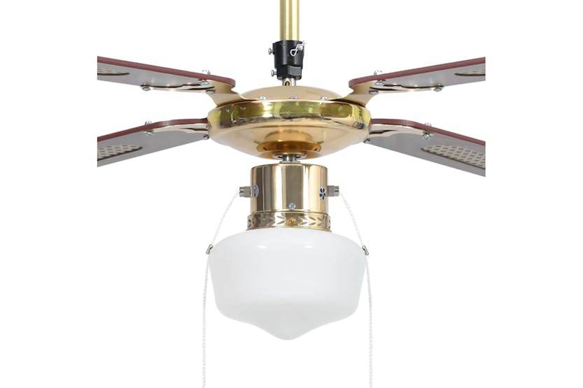 vidaXL 51486 Ceiling Fan With Light 106cm Brown vidaXL 51486 Ceiling Fan With Light 106cm Brown
