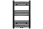 vidaXL 141913 Bathroom Heating Towel Rail Radiator Curve 500x764mm Black vidaXL 141913 Bathroom Heating Towel Rail Radiator Curve 500x764mm Black
