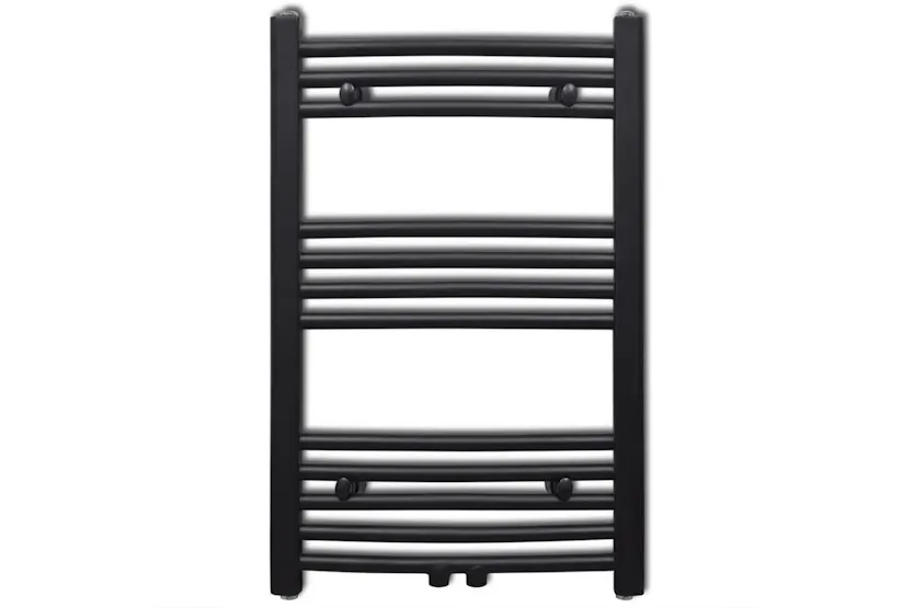 vidaXL 141913 Bathroom Heating Towel Rail Radiator Curve 500x764mm Black vidaXL 141913 Bathroom Heating Towel Rail Radiator Curve 500x764mm Black