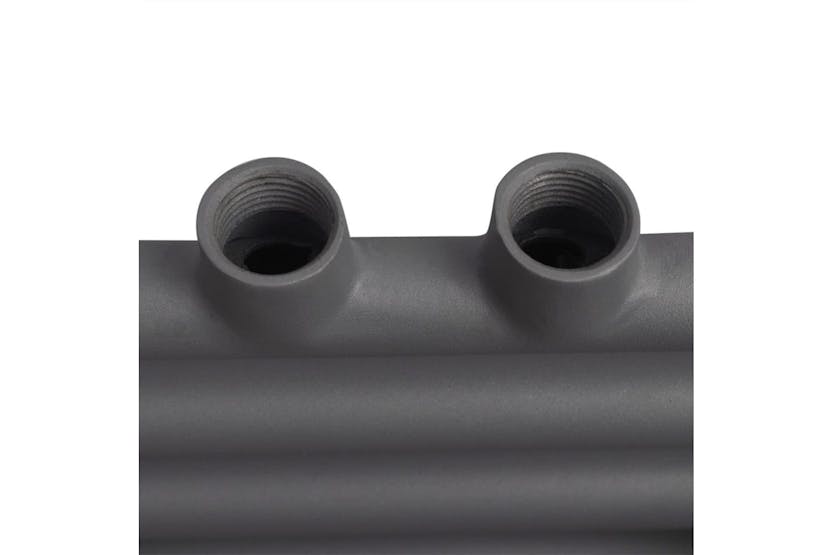 vidaXL 141888 Grey Bathroom Central Heating Towel Rail Radiator Straight 480x480mm vidaXL 141888 Grey Bathroom Central Heating Towel Rail Radiator Straight 480x480mm