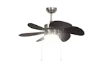vidaXL 51488 Ceiling Fan With Light 76cm Dark Brown vidaXL 51488 Ceiling Fan With Light 76cm Dark Brown