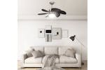vidaXL 51488 Ceiling Fan With Light 76cm Dark Brown vidaXL 51488 Ceiling Fan With Light 76cm Dark Brown