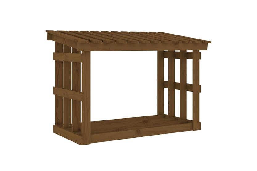 vidaXL 822435 Firewood Rack Honey Brown 108x64.5x77cm Solid Wood Pine vidaXL 822435 Firewood Rack Honey Brown 108x64.5x77cm Solid Wood Pine