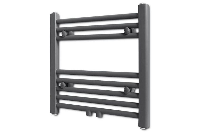vidaXL 141888 Grey Bathroom Central Heating Towel Rail Radiator Straight 480x480mm vidaXL 141888 Grey Bathroom Central Heating Towel Rail Radiator Straight 480x480mm