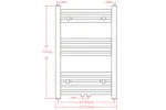 vidaXL 141913 Bathroom Heating Towel Rail Radiator Curve 500x764mm Black vidaXL 141913 Bathroom Heating Towel Rail Radiator Curve 500x764mm Black