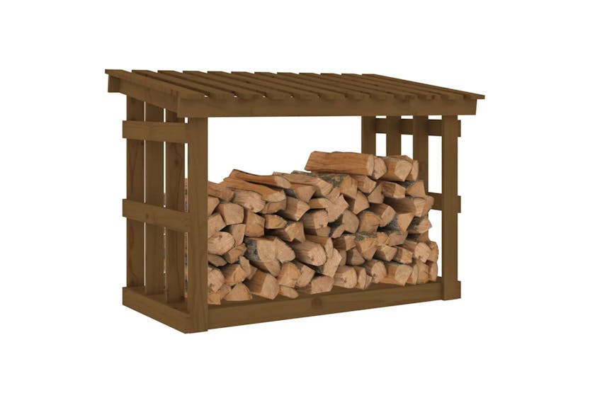 vidaXL 822435 Firewood Rack Honey Brown 108x64.5x77cm Solid Wood Pine vidaXL 822435 Firewood Rack Honey Brown 108x64.5x77cm Solid Wood Pine
