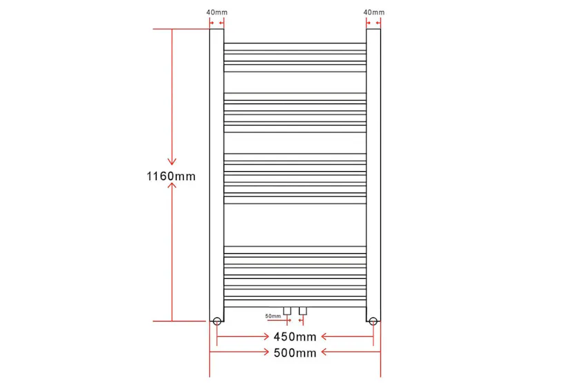 Vidaxl Bathroom Radiator Central Heating Towel Rail Curve 500 X 1160 Mm Vidaxl Bathroom Radiator Central Heating Towel Rail Curve 500 X 1160 Mm