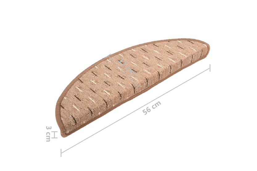 vidaXL 149869 Carpet Stair Treads 15 Pcs Brown 56x17x3cm vidaXL 149869 Carpet Stair Treads 15 Pcs Brown 56x17x3cm