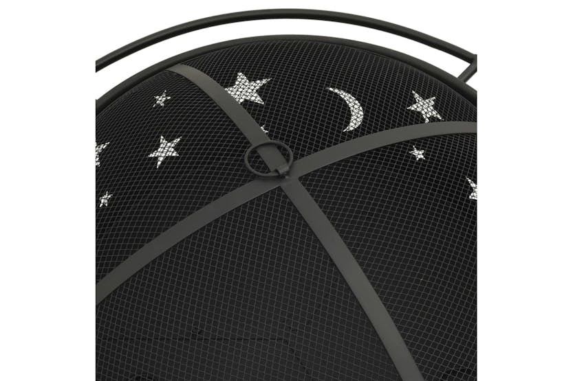 vidaXL 311892 Fire Pit With Poker 76cm Xxl Steel vidaXL 311892 Fire Pit With Poker 76cm Xxl Steel