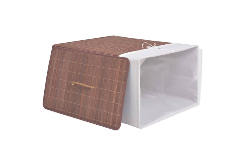 vidaXL 245579 Bamboo Laundry Bin Rectangular Brown vidaXL 245579 Bamboo Laundry Bin Rectangular Brown