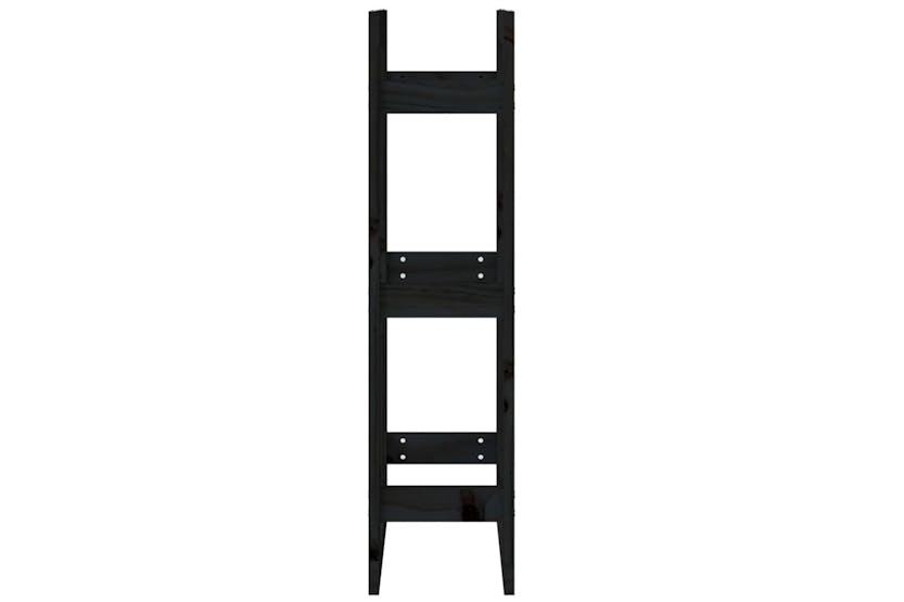 vidaXL 822411 Firewood Rack Black 41x25x100cm Solid Wood Pine vidaXL 822411 Firewood Rack Black 41x25x100cm Solid Wood Pine