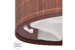 vidaXL 245580 Bamboo Laundry Bin Oval Brown vidaXL 245580 Bamboo Laundry Bin Oval Brown