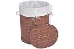 vidaXL 245580 Bamboo Laundry Bin Oval Brown vidaXL 245580 Bamboo Laundry Bin Oval Brown