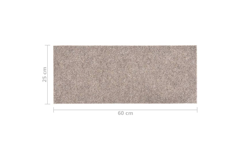 vidaXL 326921 Self-adhesive Stair Mats Rectangular 15 Pcs 60x25cm Cream vidaXL 326921 Self-adhesive Stair Mats Rectangular 15 Pcs 60x25cm Cream