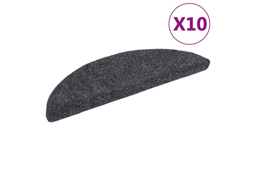 vidaXL 149677 Self-adhesive Stair Mats 10 Pcs Dark Grey 56x17x3cm Needle Punch vidaXL 149677 Self-adhesive Stair Mats 10 Pcs Dark Grey 56x17x3cm Needle Punch