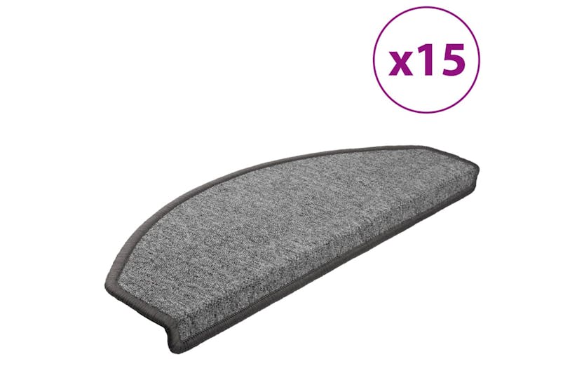 vidaXL 133885 Carpet Stair Treads 15 Pcs Dark Grey 65x24x4cm vidaXL 133885 Carpet Stair Treads 15 Pcs Dark Grey 65x24x4cm