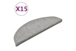 vidaXL 322370 Carpet Stair Treads 15 Pcs Light Grey 56x17x3cm vidaXL 322370 Carpet Stair Treads 15 Pcs Light Grey 56x17x3cm