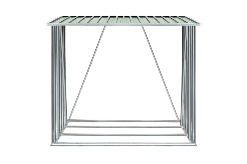 vidaXL 47089 Garden Log Storage Shed Galvanised Steel 163x83x154cm Green vidaXL 47089 Garden Log Storage Shed Galvanised Steel 163x83x154cm Green