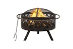 vidaXL 311885 Rustic Fire Pit With Poker 76cm Xxl Steel vidaXL 311885 Rustic Fire Pit With Poker 76cm Xxl Steel