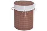 vidaXL 245580 Bamboo Laundry Bin Oval Brown vidaXL 245580 Bamboo Laundry Bin Oval Brown