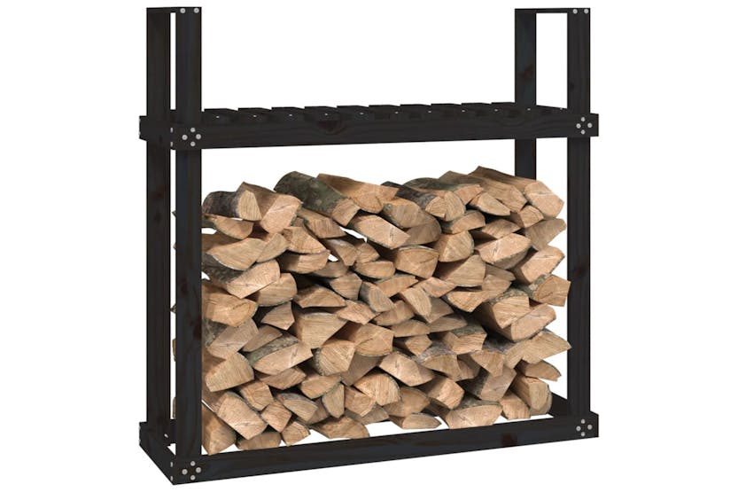 vidaXL 823861 Firewood Rack Black 110x35x108.5cm Solid Wood Pine vidaXL 823861 Firewood Rack Black 110x35x108.5cm Solid Wood Pine