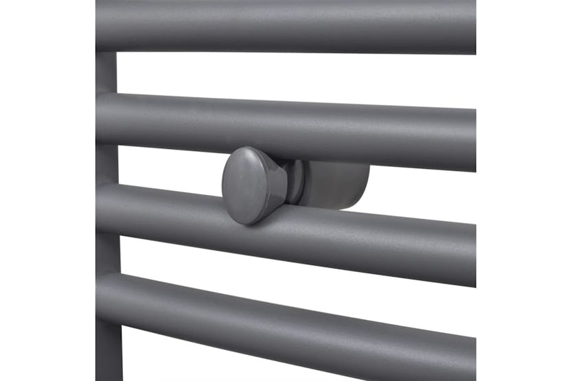 vidaXL 141896 Grey Bathroom Central Heating Towel Rail Radiator Curve 480x480mm vidaXL 141896 Grey Bathroom Central Heating Towel Rail Radiator Curve 480x480mm