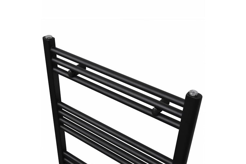 vidaXL 141906 Bathroom Heating Towel Rail Radiator Straight 600x764mm Black vidaXL 141906 Bathroom Heating Towel Rail Radiator Straight 600x764mm Black