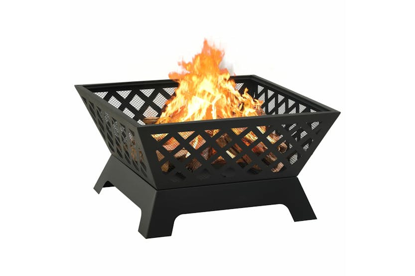 vidaXL 311894 Fire Pit With Poker 64cm Xxl Steel vidaXL 311894 Fire Pit With Poker 64cm Xxl Steel